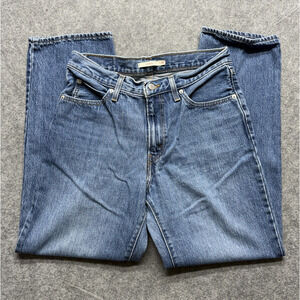 Levis Baggy Jeans Womens 28 Blue Denim Straight Leg 94 Baggy Medium Wash